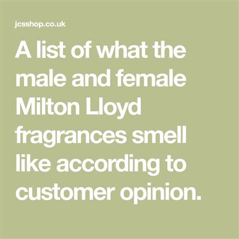 milton lloyd smells like list 2023